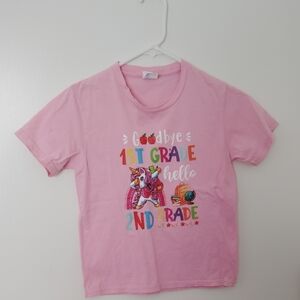 Pink Kids T-Shirt with Unicorn Print Size 7/8